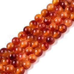 Окрашенные природные белый нефрит бисер пряди&nbsp;G-T138-6mm-210-19