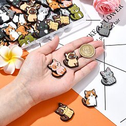 60 Stück PVC-Kunststoff-Cabochons mit Haustiermotiv in 12 Farben&nbsp;FIND-CJ0002-56