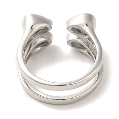 Латунные кольца с цирконием микро паве для женщин&nbsp;RJEW-E295-45P