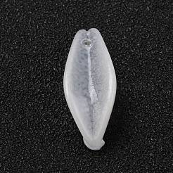 クリアガラスペンダント  花弁  ミックスカラー  21.5x8x5mm  穴：1mm&nbsp;GLAA-B004-01K