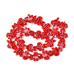 Бусы лэмпворк ручной работы LAMP-N024-35D