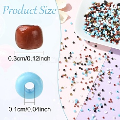 5560pcs 5 fäbige Glas Saatperlen&nbsp;SEED-YW0003-20