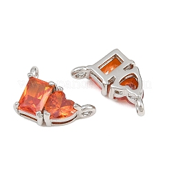 Charms in ottone zirconi a pavé di ottone&nbsp;CU-CBA6A75-04P-03