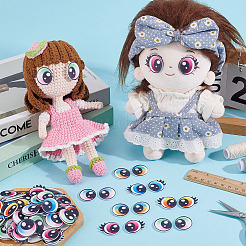 48 пара кабошонов для глаз из шерстяного фетра&nbsp;DIY-ME0002-14