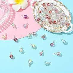 56шт 7 цвета стеклянные подвески PALLOY-YW00050