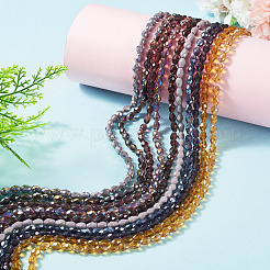 10 нить 10 цвета прозрачных стеклянных бусин&nbsp;EGLA-TA0013-24A