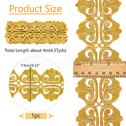 Лента с вышивкой металлической нитью в этническом стиле из полиэстера&nbsp;OCOR-WH0045-17