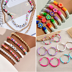 14 нитка 14 цвета бусины из полимерной глины ручной работы CLAY-PA0001-06