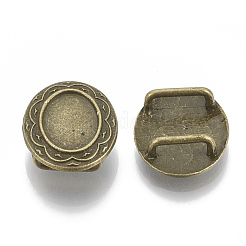 Fascini dello scorrevole della lega di stile tibetano Cabochon&nbsp;TIBE-Q086-082AB-FF
