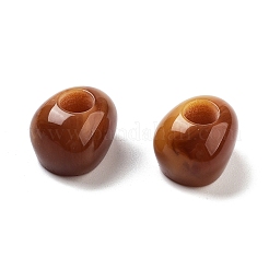 レジンヨーロピアンビーズ  大きな穴の三角形ビーズ  シエナ  15.5x12.5x11mm  穴：5mm&nbsp;RESI-Z030-03C