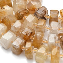 Бусы из натурального желтого гематоидного кварца&nbsp;G-L642-H13-7x14mm