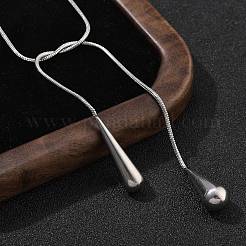 Ожерелья-лариаты из нержавеющей стали 304 с каплевидными концами NJEW-D300-02G