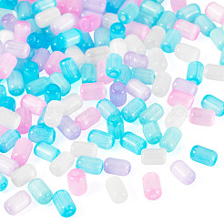 キャッツアイビーズ  コラム  ミックスカラー  6x4mm  穴：1.2mm&nbsp;GLAA-TAC0016-30A