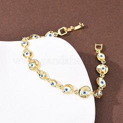 Браслеты из латунной цепочки для женщин&nbsp;BJEW-D387-03G-02