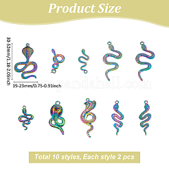 4 сумка 2 стиля подвески из сплава радужного цвета FIND-ME0001-85