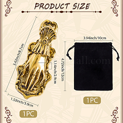 Зажим для закладки в форме руки из сплава&nbsp;AJEW-CP0006-94A-AG