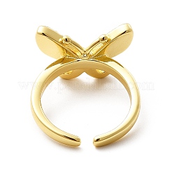 Открытое кольцо-манжета с кубическим цирконием и бабочкой&nbsp;KK-H439-48G