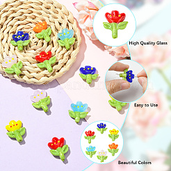 12шт 6 цвета бусины лэмпворк ручной работы LAMP-PA0001-04