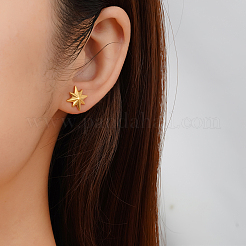 Простые геометрические серьги-гвоздики в форме звезд из нержавеющей стали 304&nbsp;YE9764