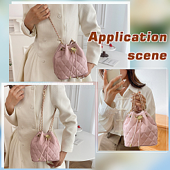 Kit de fabrication de sac à bandoulière en cuir PU avec cordon de serrage&nbsp;DIY-WH0504-289C