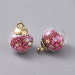 Стеклянный шар подвески&nbsp;GLAA-WH0015-26B