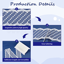 10 ярд полиэстеровой сетчатой цветочной кружевной ленты с вышивкой OCOR-GF0005-41A