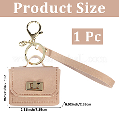 Porte-clés portables en cuir PU&nbsp;FIND-CL0002-42A
