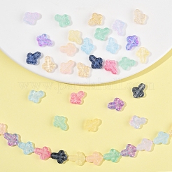 120 шт. 9-цветные прозрачные стеклянные бусины-спрей GLAA-FS0002-12C