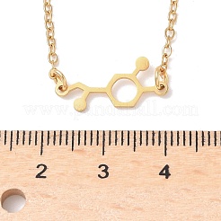 Ожерелья с подвесками из нержавеющей стали 304 с химическим символом&nbsp;NJEW-Z073-03G-03