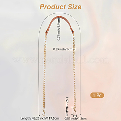 Цепочки для кошельков из искусственной кожи и сплава&nbsp;FIND-WH20033-034B-LG