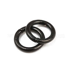 304ステンレススチールオープン丸カン  イオンプレーティング（ip）  ブラック  9x1.5mm  内径：6mm  15ゲージ&nbsp;SA-CBAF81C-01K-EB