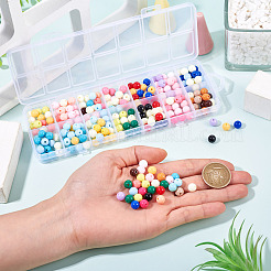 252шт 14 цвета непрозрачные акриловые бусины&nbsp;SACR-TA0001-49