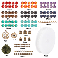 Kit de fabrication de bracelets extensibles de style chakra à faire soi-même&nbsp;DIY-SC0013-99