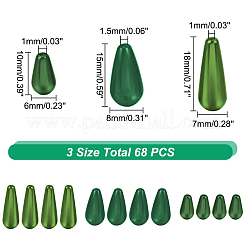 Каплевидные бусины из АБС-пластика имитация жемчуга&nbsp;MACR-AR0001-19