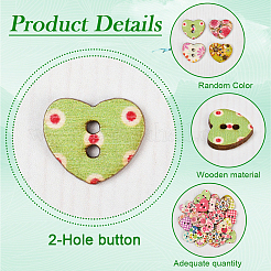 100 шт. деревянные пуговицы&nbsp;DIY-SP0005-91