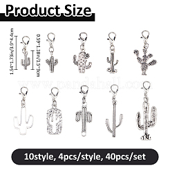 40 шт. 10 стильных подвесных украшений из сплава&nbsp;HJEW-FH00190