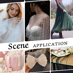 Жемчужная нейлоновая сетчатая ткань&nbsp;DIY-WH0569-02C