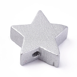 Perles de bois naturel peintes à la bombe&nbsp;DIY-WH0162-43B