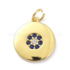 Латунные микропаве прозрачные подвески с фианитом ZIRC-L091-100