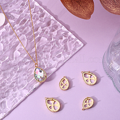 10 шт. 2 стиля подвески из латуни со стразами KK-BBC0008-53