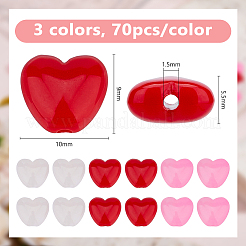 210шт 3 стиля непрозрачные акриловые бусины MACR-DC0001-15