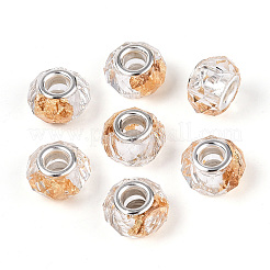 Прозрачные европейские бусины-рондель из смолы RESI-N044-01