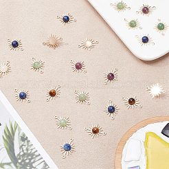 30 шт. подвески-коннекторы из натуральных смешанных драгоценных камней FIND-AR0003-83