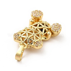 Латунные микро проложить кубического циркония подвески KK-H433-25G