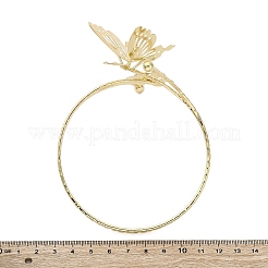 Armreifen mit Blumen- und Schmetterlingsmotiv aus Legierung für Mädchen und Frauen&nbsp;LS-AJEW-A063-01F-G