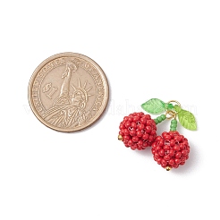 Подвески из стеклянных бусин и акриловых листьев ручной работы&nbsp;PALLOY-MZ00421