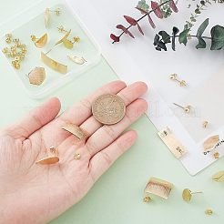 Фурнитура для сережек-гвоздиков из латуни смешанной формы KK-FH0003-75