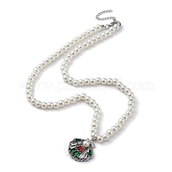 Collane con ciondolo a forma di conchiglia in zirconia cubica colorata in acciaio inossidabile 304&nbsp;STAS-Z114-22P