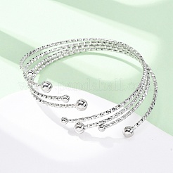 Браслеты-манжеты из нержавеющей стали 304 для женщин BJEW-B150-03P