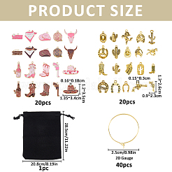 Set zur Herstellung von Weinglasanhängern im Western-Cowboy-Stil&nbsp;DIY-FH0010-77